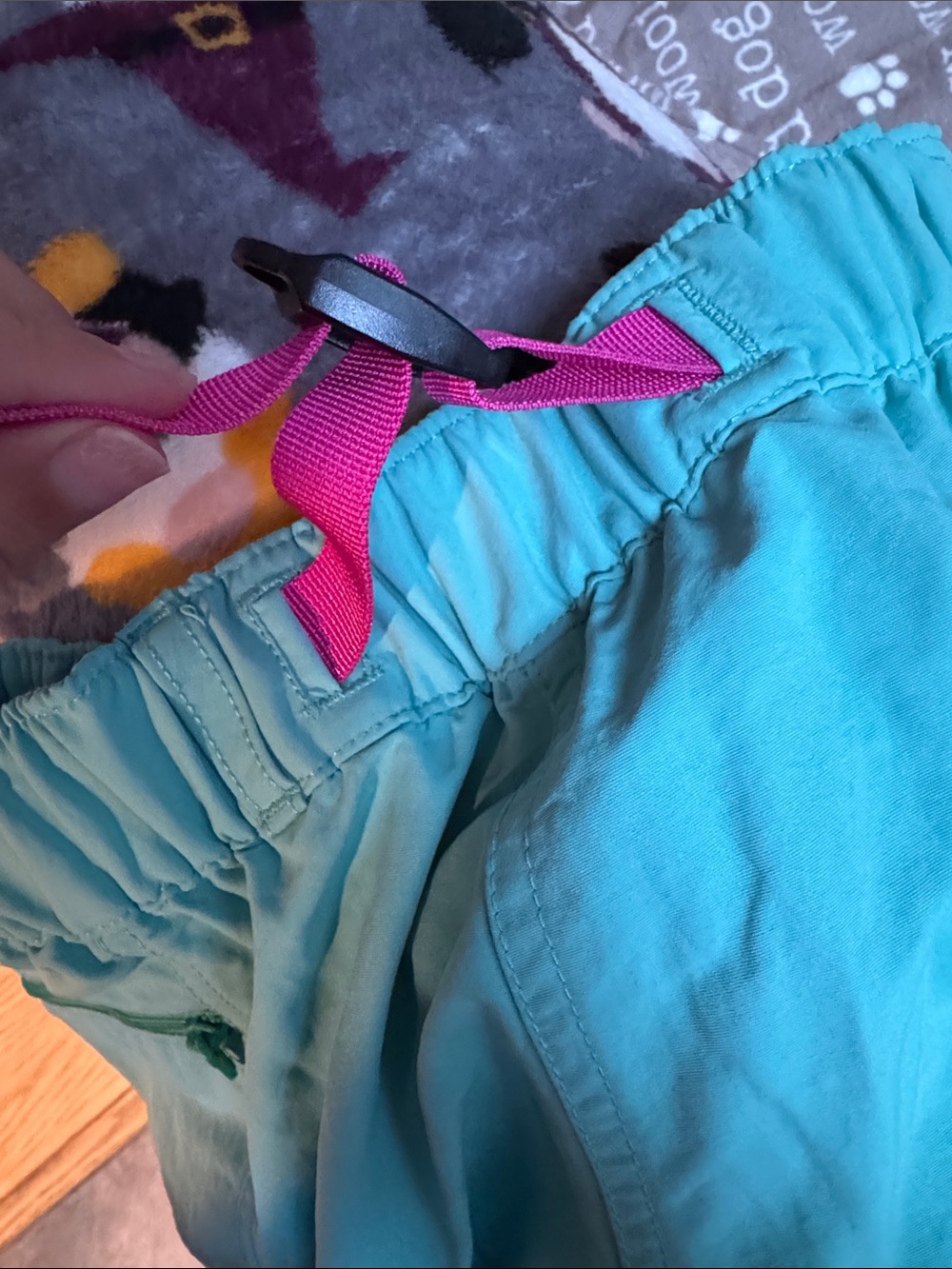 Patagonia Women’s Teal Outdoor Cargo Shorts with Pink Web Belt - Picture 8 of 8